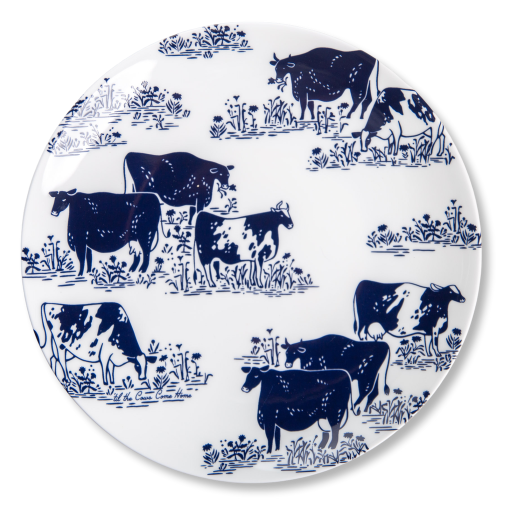 til the Cows Come Home Porcelain Dinner Plate Lovegrass Designs