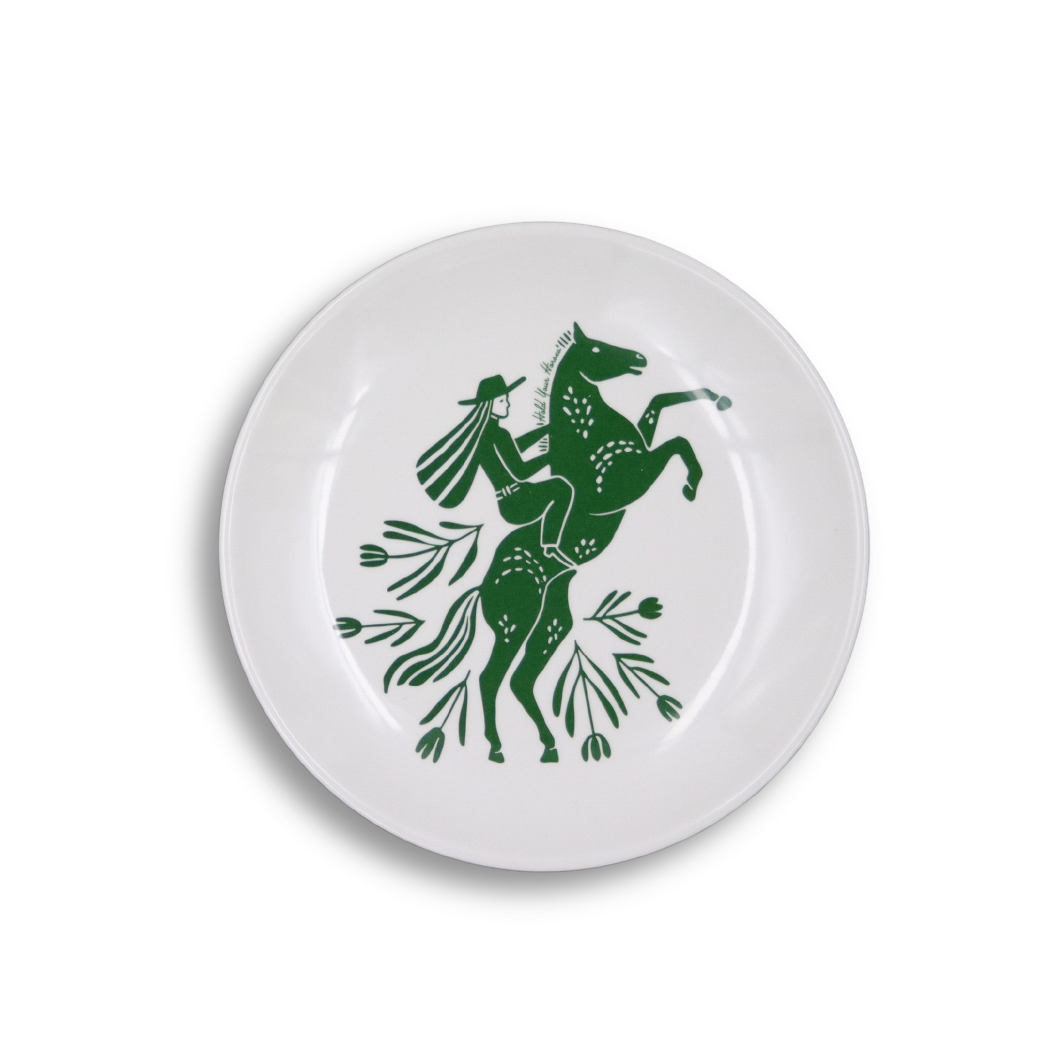 "Hold Your Horses" MEDIUM Melamine Plate