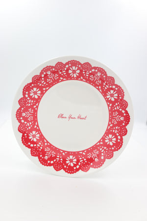 " Bless Your Heart " Large MELAMINE Dinner Plate