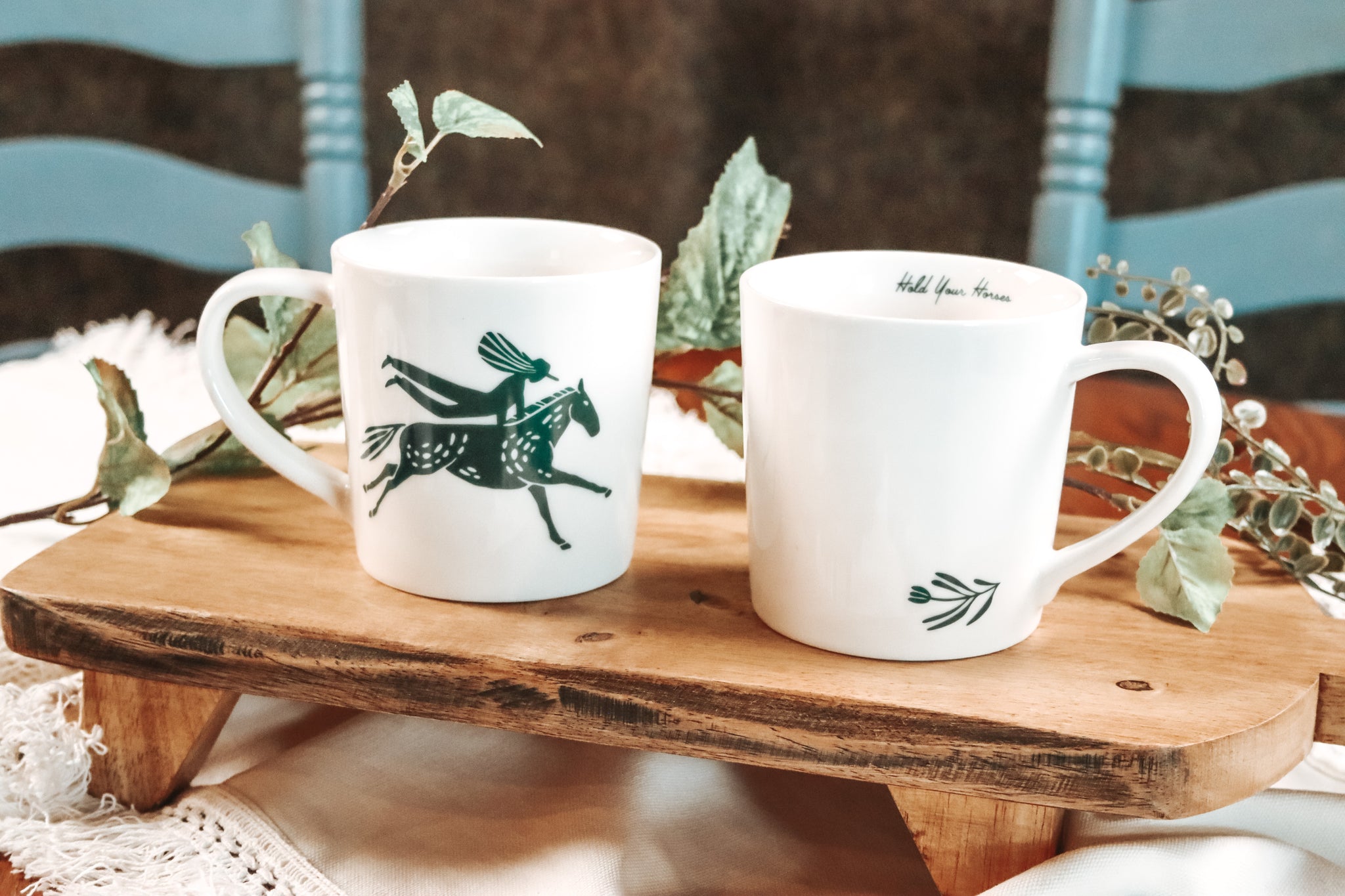 "Hold your Horses" 14 oz. Porcelain Mug