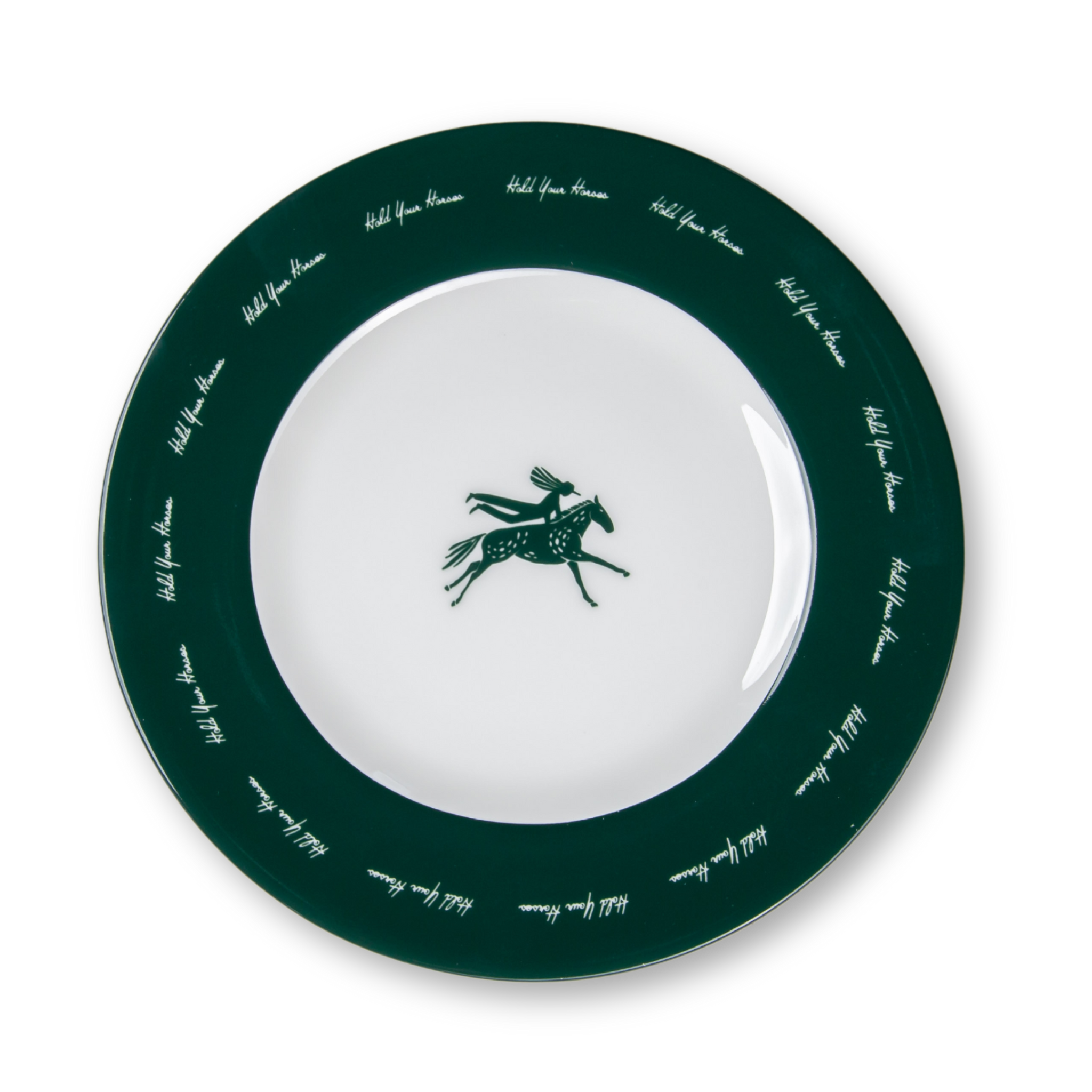 "Hold Your Horses" Porcelain Salad Plate