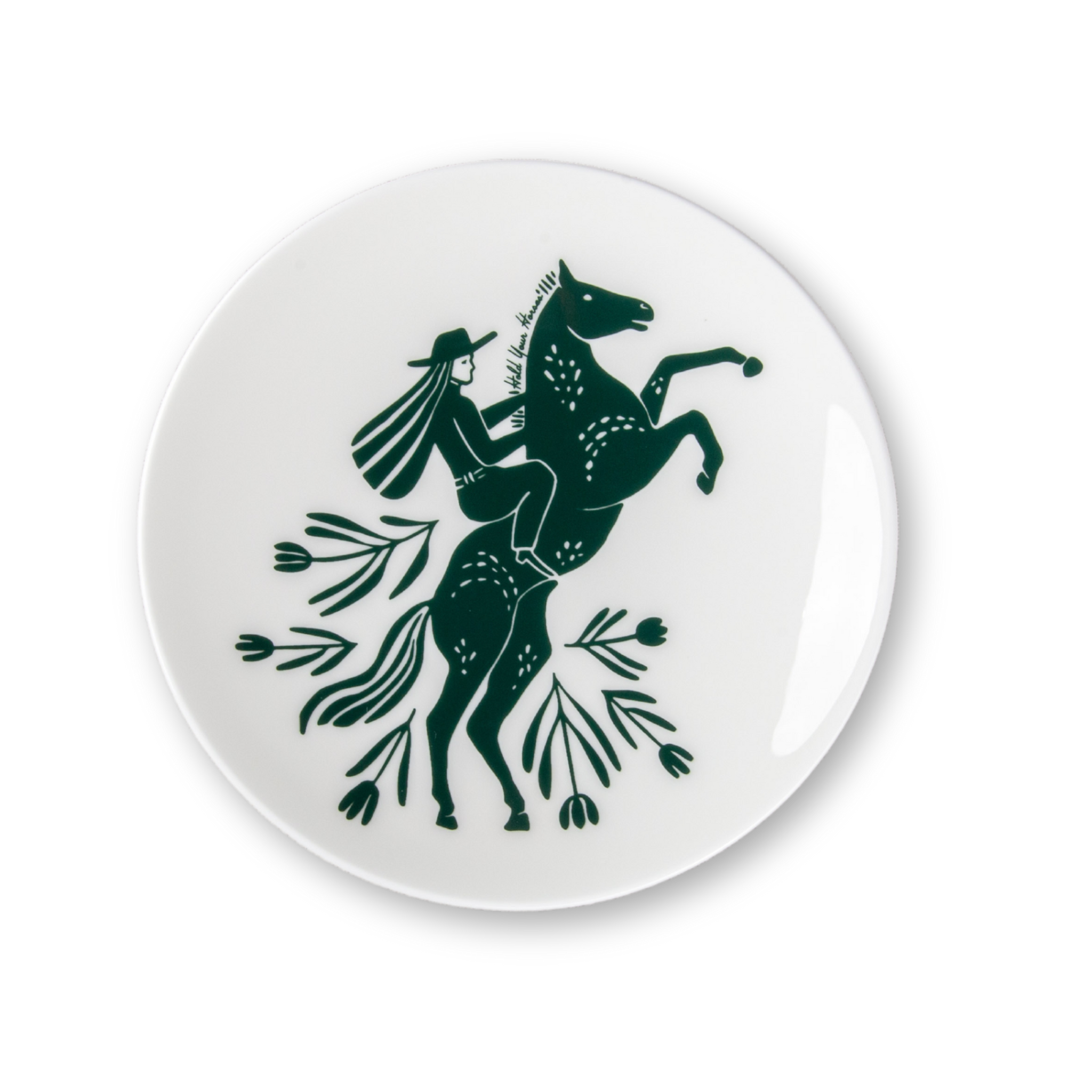 "Hold Your Horses" Porcelain Canapé Plate