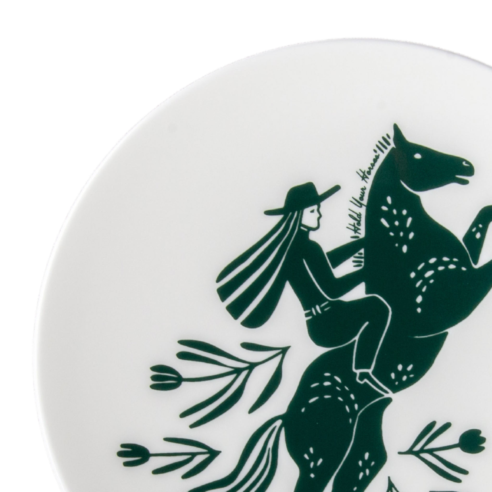 "Hold Your Horses" Porcelain Canapé Plate