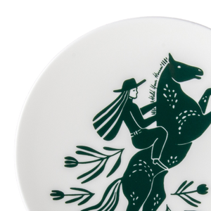 "Hold Your Horses" Porcelain Canapé Plate