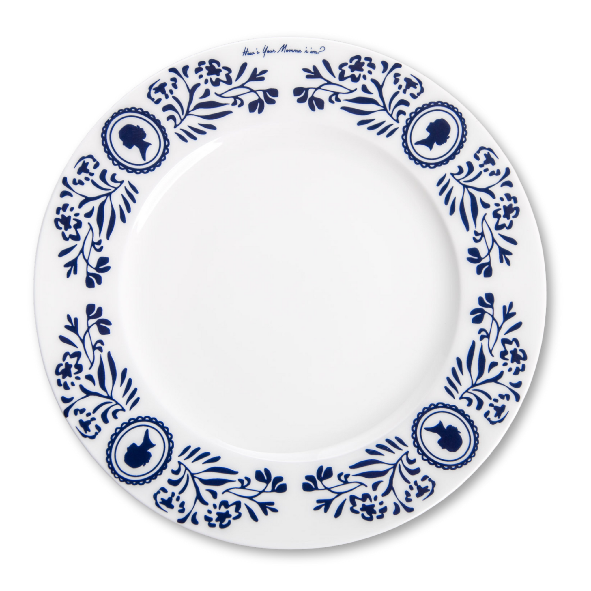 "How's Your Momma 'n 'em?" Porcelain Dinner Plate