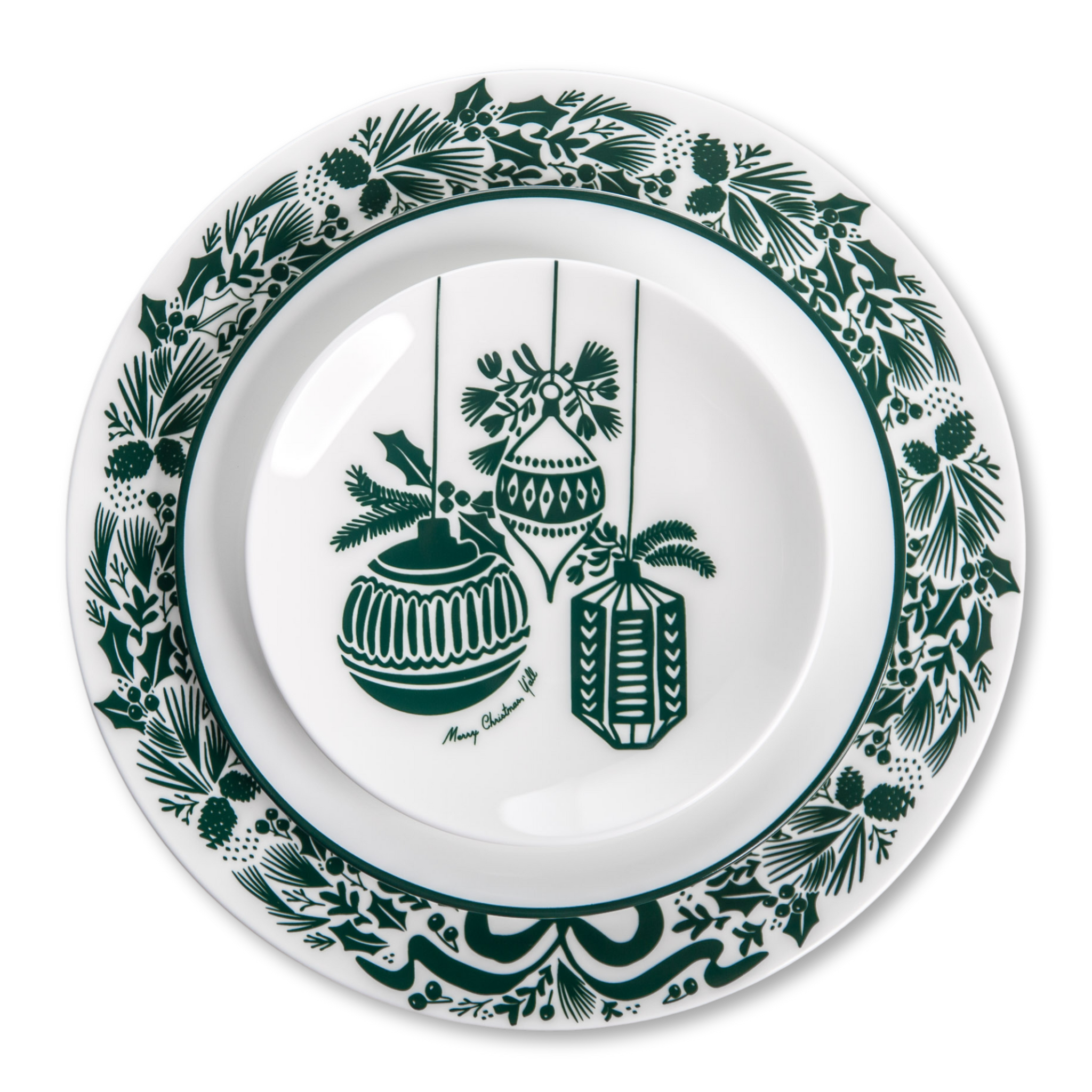 "Merry Christmas, Y'all" Porcelain Canapé Plate