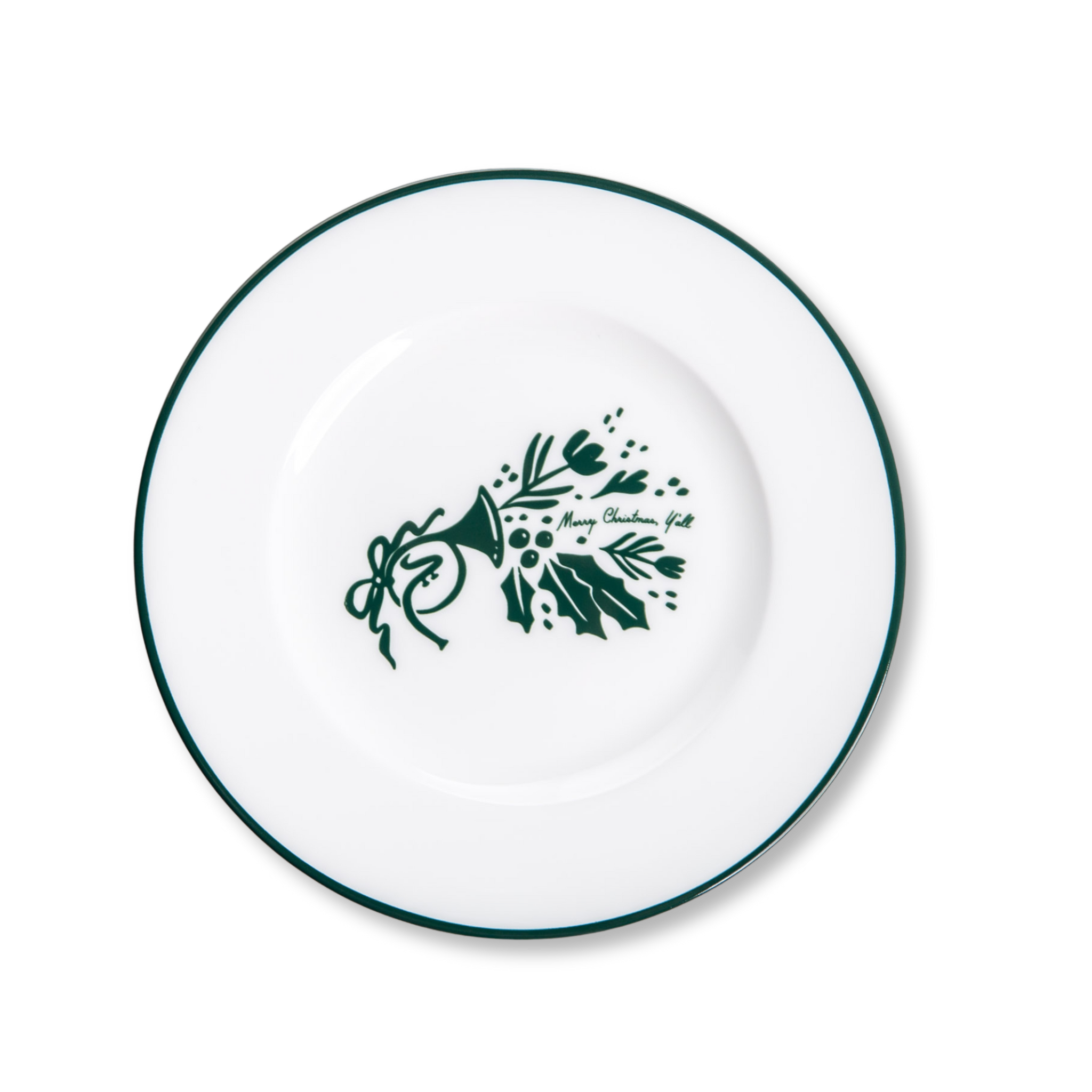 "Merry Christmas Y'all" Porcelain Salad Plate