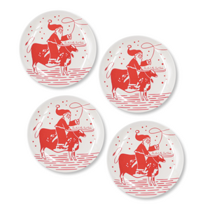 "This Ain't My First Rodeo" MELAMINE Medium Santa Plates