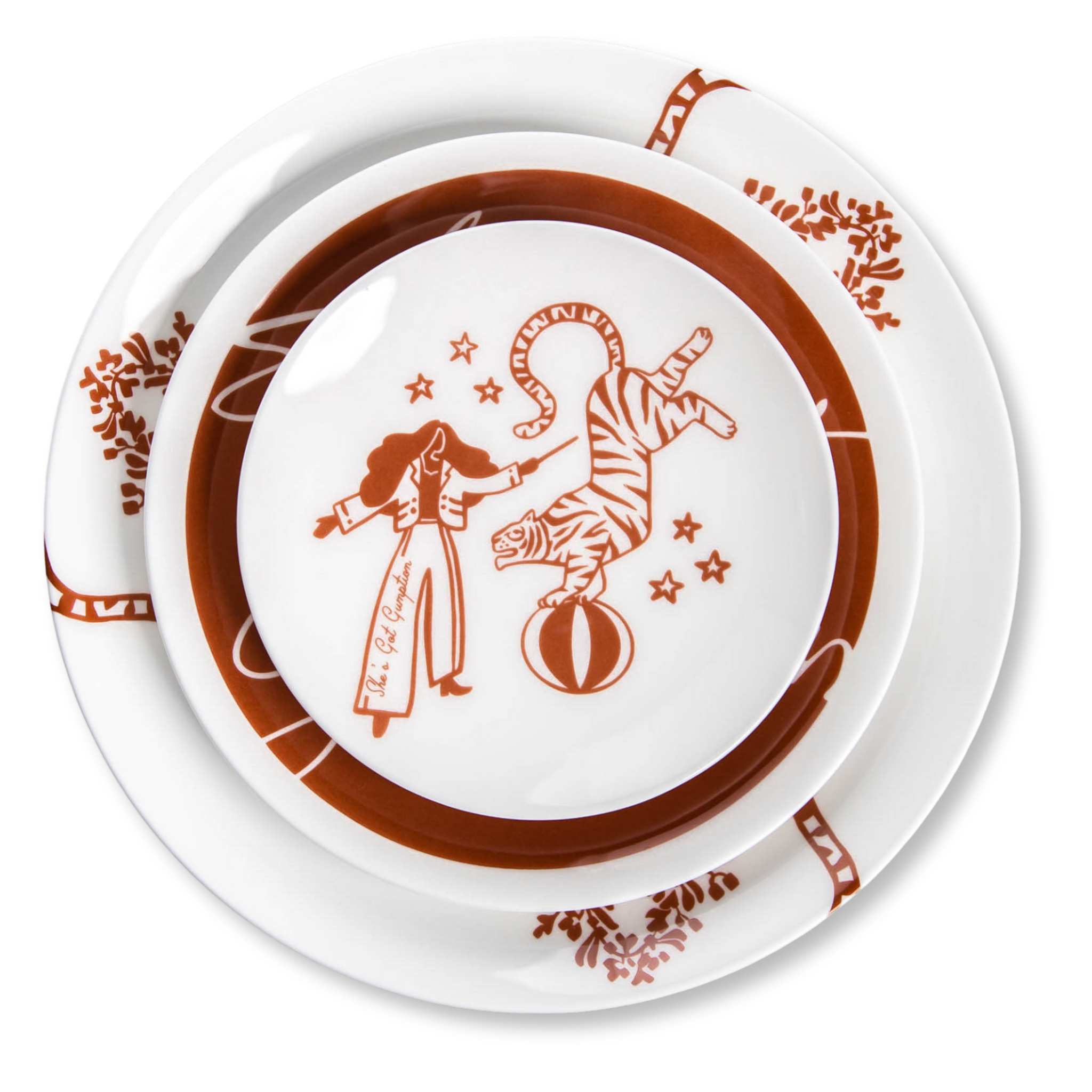 "She's Got Gumption" Porcelain Canapè Plate